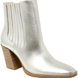 Women's Leather Slip On Ankle Boots - Size 8